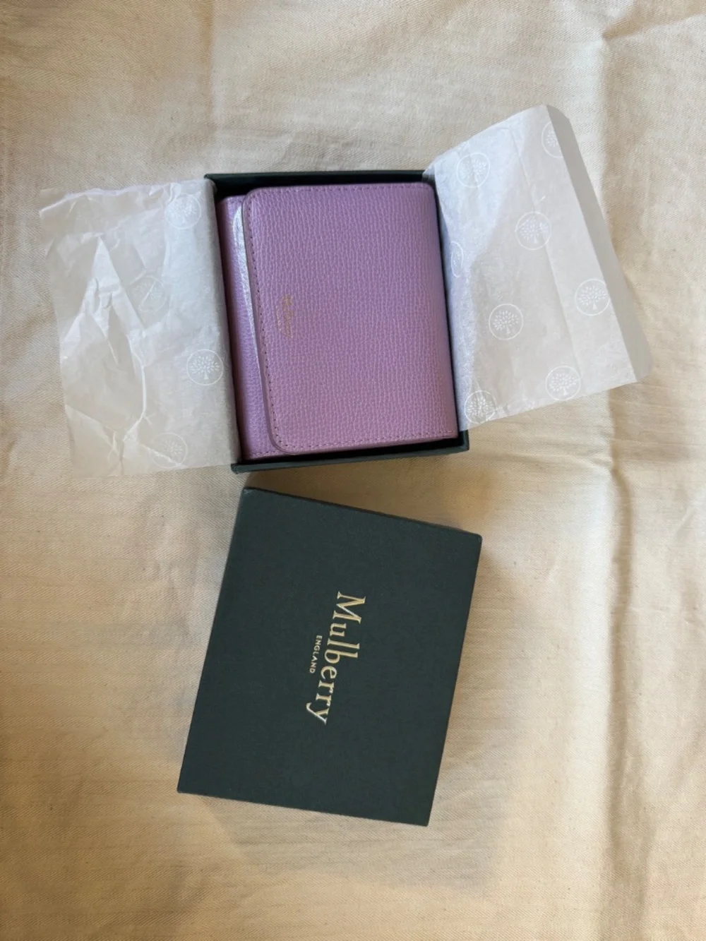 Mulberry - Small Continental French Purse - Purple Classic Grain
